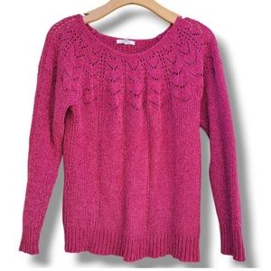 Maurices Women's berry pink long sleeve pullover sweater